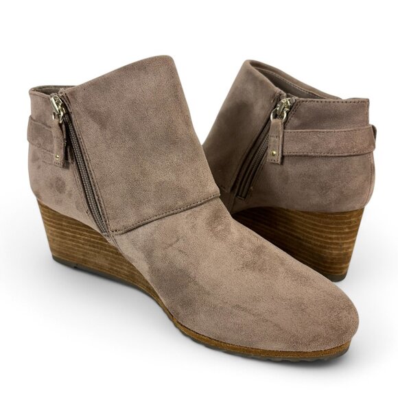 Dr. Scholl's Women's Create Ankle Wedge Booties Size 9.5M Taupe Brown - Picture 9 of 15